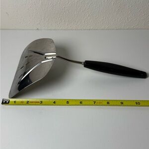 Stainless Steel Turner with Black Handle